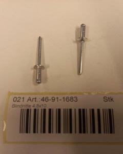 Blind rivet alu/steel 4.8x10.0 ISO15977